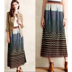 Maeve Peacock Skirt Anthropologie Size S